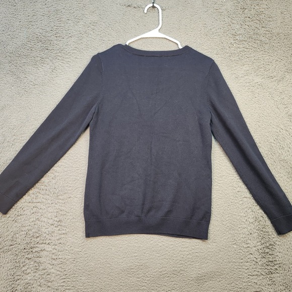 Talbots Sweater Womens Small Polar Bear Bow Crewneck Holiday Winter Pullover Cut - Picture 8 of 8